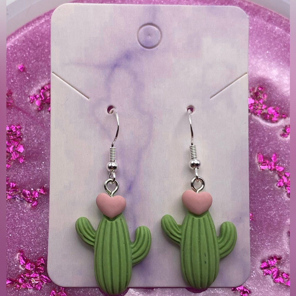 3 for $12 - Cactus Earrings